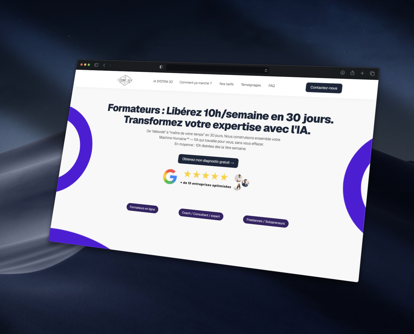 Aperçu du site Cedric Ave